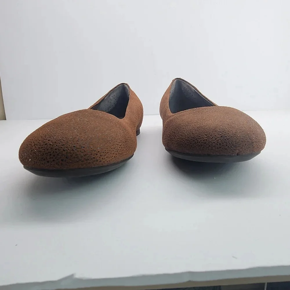 SAS Brown Lacey Slip On Loafers Womens 9W